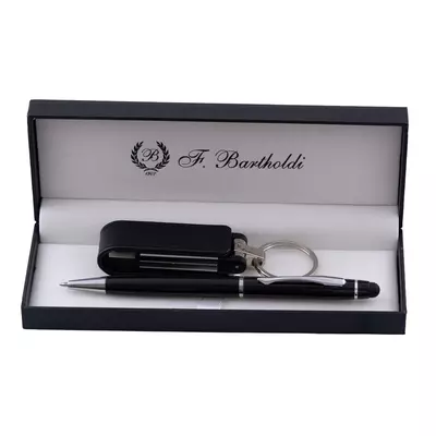 Metal pen and leather USB 32GB set