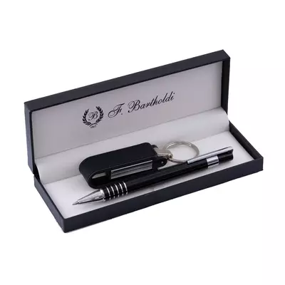 Комплект метална химикалка и кожено USB 32GB