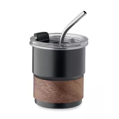 Stainless steel tumbler with straw