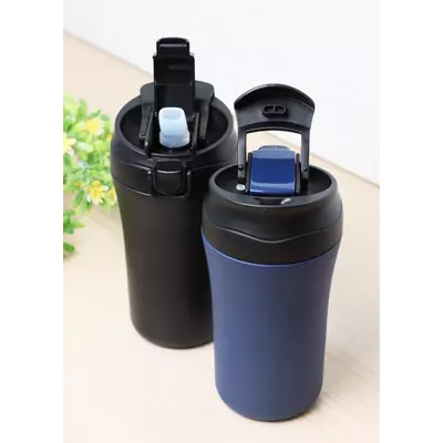 Термочаша с бутон за отваряне и сламка 400 ml