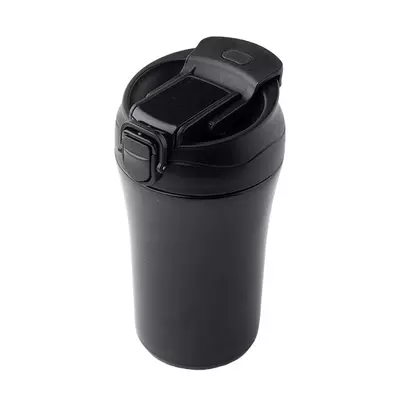 Thermos cup with push-button opening and straw 400 ml
