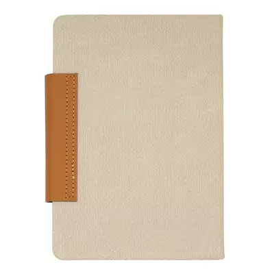 A5 notebook with leather cover and card compartment