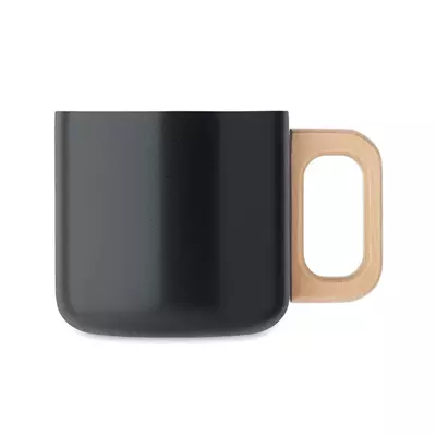 Double wall mug with a wooden handle 350 ml