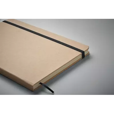 Еко бележник A5 с корица от картон и може цветно  гравиране