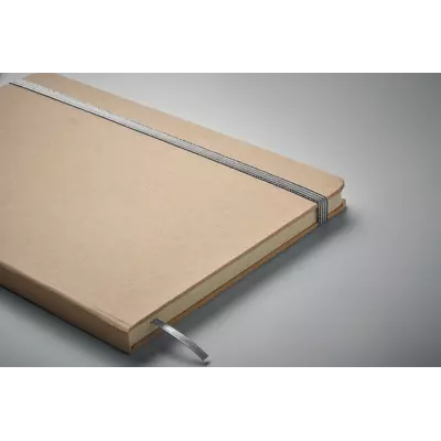 Еко бележник A5 с корица от картон и може цветно  гравиране