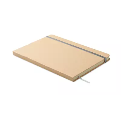 Еко бележник A5 с корица от картон и може цветно  гравиране