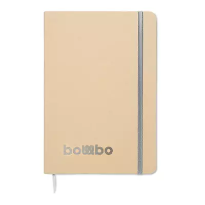 Еко бележник A5 с корица от картон и може цветно  гравиране