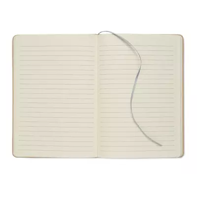 Еко бележник A5 с корица от картон и може цветно  гравиране