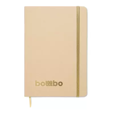 Еко бележник A5 с корица от картон и може цветно  гравиране