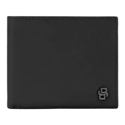 Money wallet with flap Double B Saffiano Black