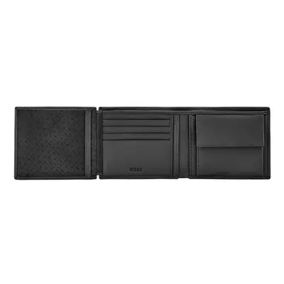 Money wallet with flap Double B Saffiano Black