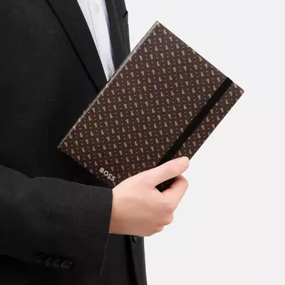 Notebook A5 Monogram Camel Lined