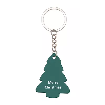 Christmas tree key chain with glossy engraving