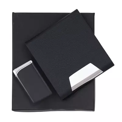 Set lighter and cigarette case