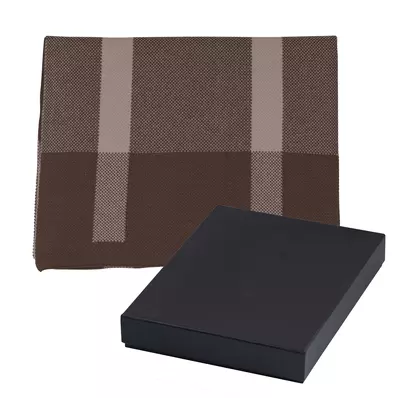 Plaid winter cashmere scarf