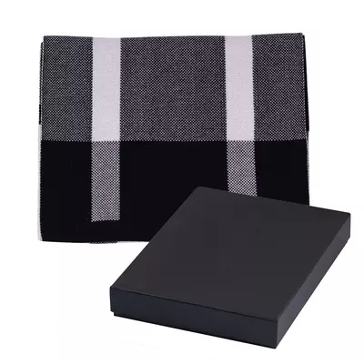 Plaid winter cashmere scarf