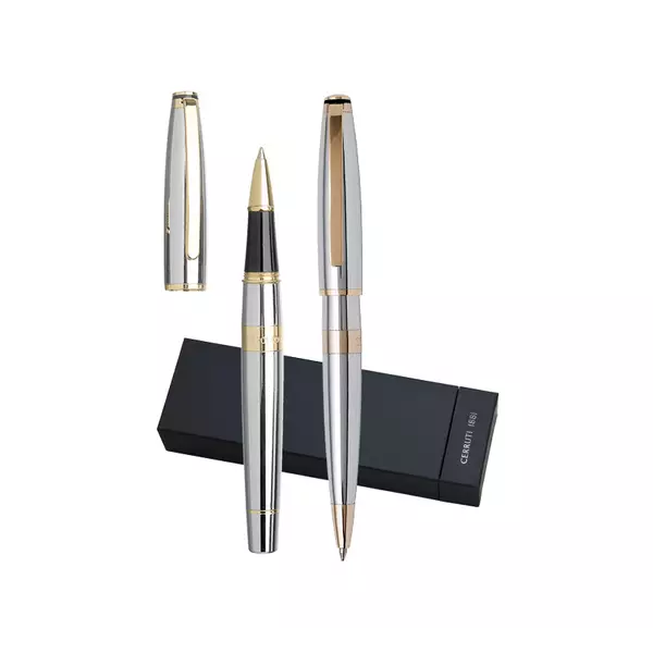 Set ball pen and roller pen Bicolore Chrome
