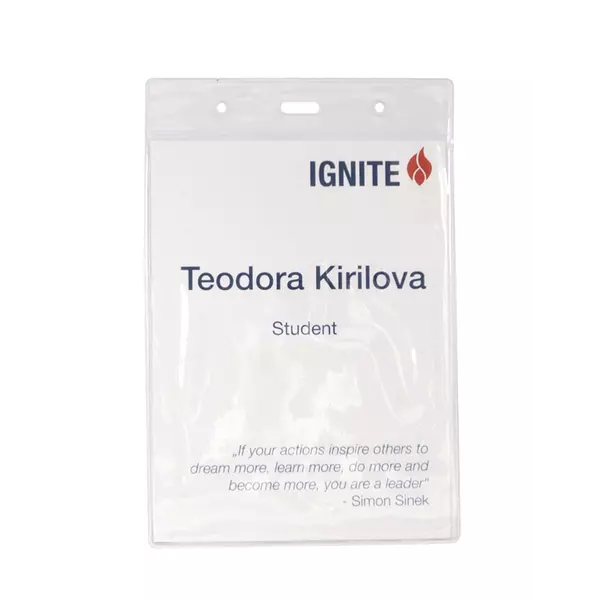 Голям PVC калъф за бадж