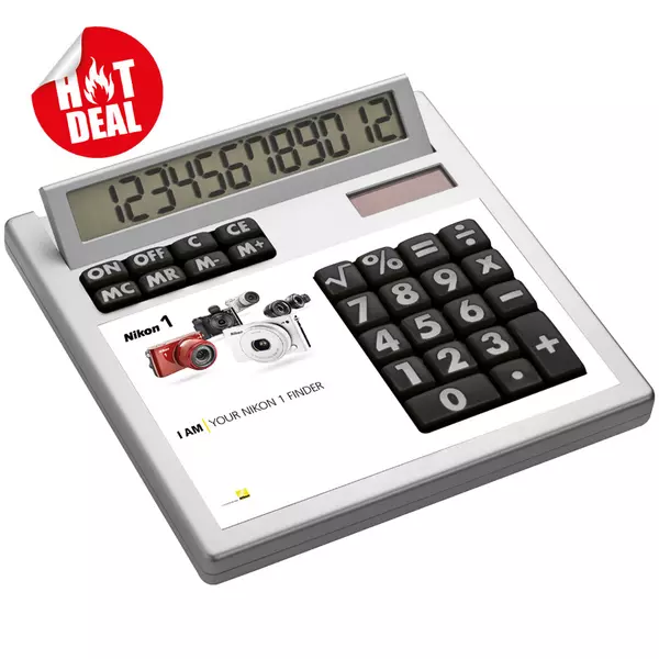 desk calculator with insert