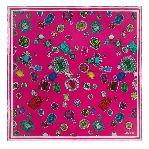 Копринен шал Perla Fushia