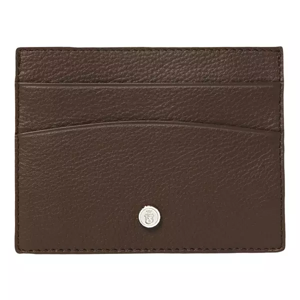 Визитник Button Brown