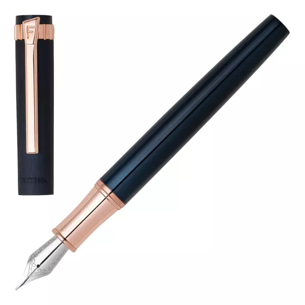 Метална писалка Prestige Rose Gold Navy