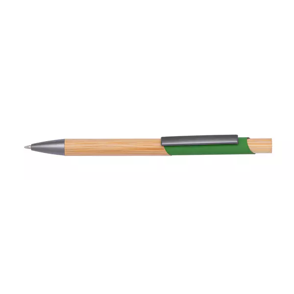 Metal ball pen with bamboo elements