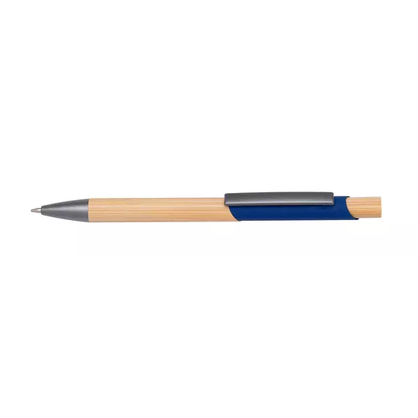 Metal ball pen with bamboo elements