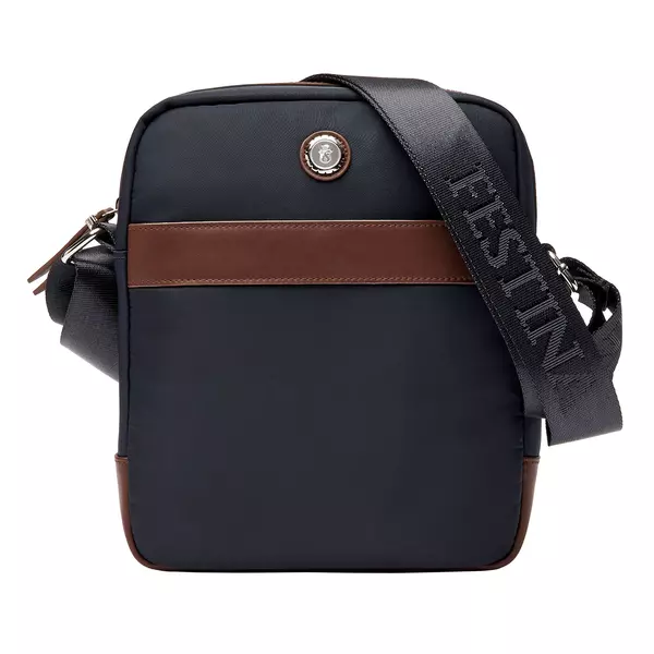 Чанта за през рамо Button Navy & Brown