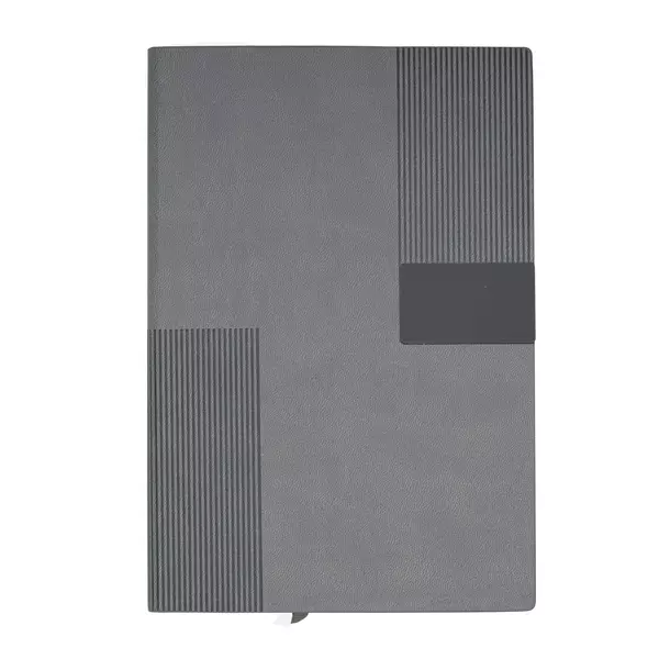 Notebook with thermal leather and metal plate