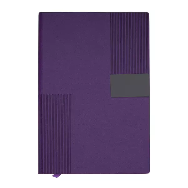 Notebook with thermal leather and metal plate