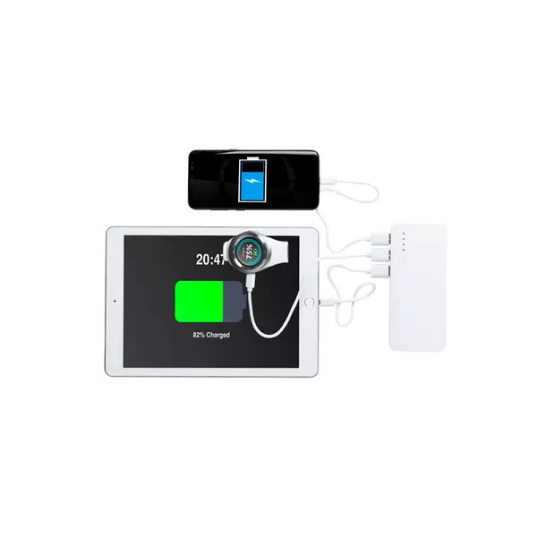 Преносима батерия 10000 mAh, 3 USB изхода с LED фенерче - Kaprin