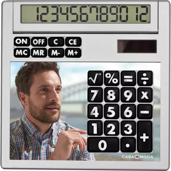 desk calculator with insert