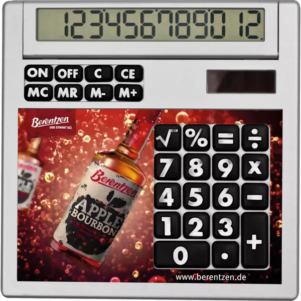 desk calculator with insert