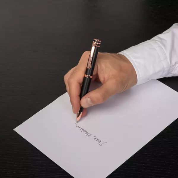 Metal ball pen Austin Black/Rosegold