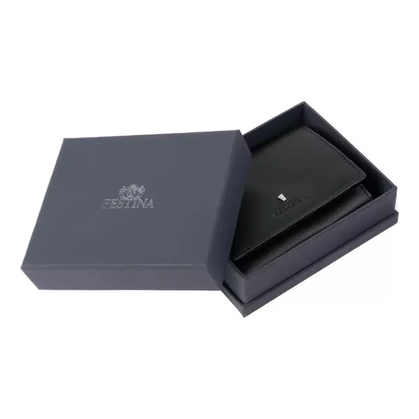Кожен портфейл Trifold Classicals Black