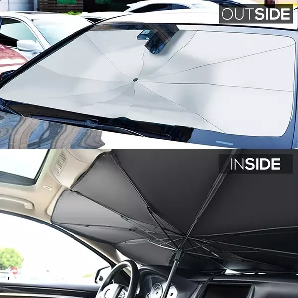 Automatic folding car sunshade
