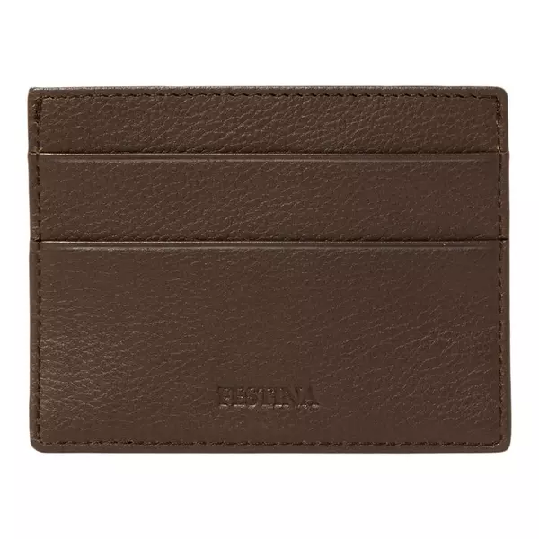 Визитник Button Brown