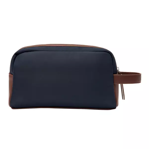 Козметичен несесер Button Navy & Brown
