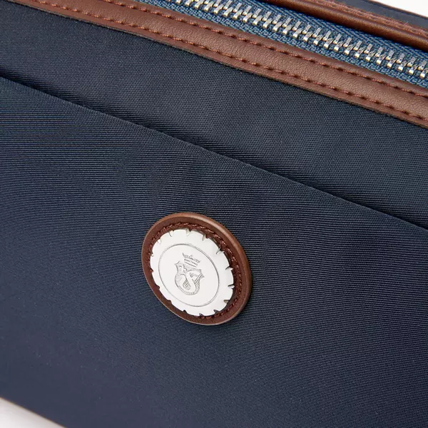 Козметичен несесер Button Navy & Brown