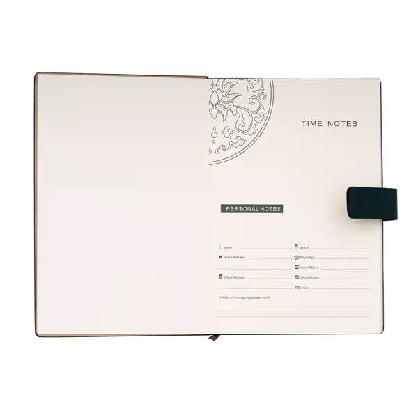 Hardcover A5 notebook with geometric shapes