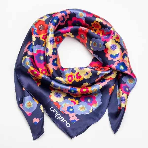 Копринен шал Chiara Navy