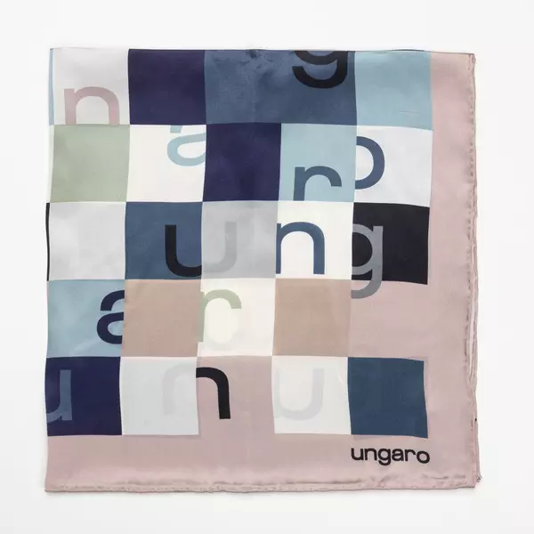 Копринен шал Ada Light Pink/multi