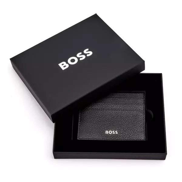Кожен визитник Classic Grained Black
