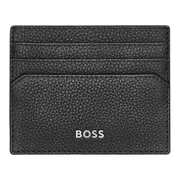Кожен визитник Classic Grained Black