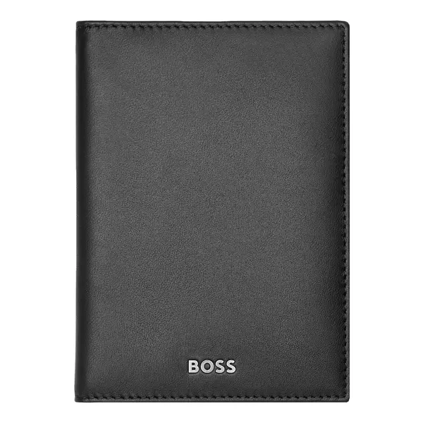 Вертикален портфейл за карти Trifold Classic Smooth Black