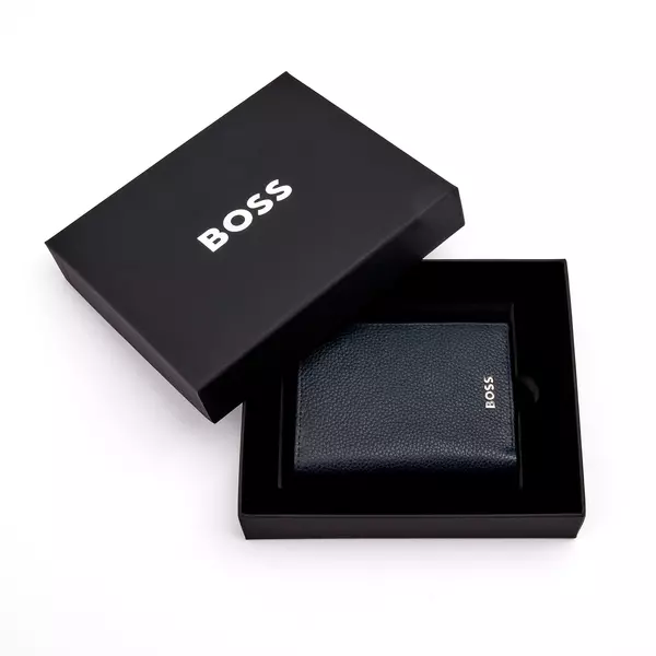 Вертикален портфейл за карти Trifold Classic Grained Navy