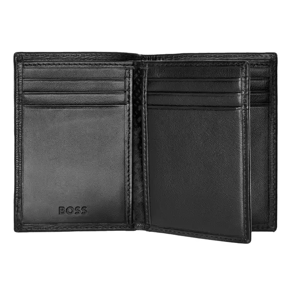 Вертикален портфейл за карти Trifold Iconic Black