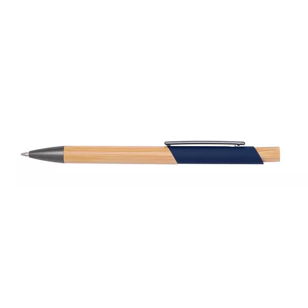 Metal ball pen with bamboo elements