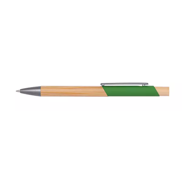 Metal ball pen with bamboo elements